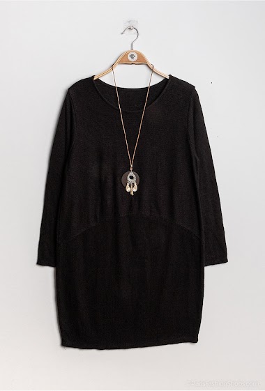 Wholesaler Emma Dore - Knit dress with necklace