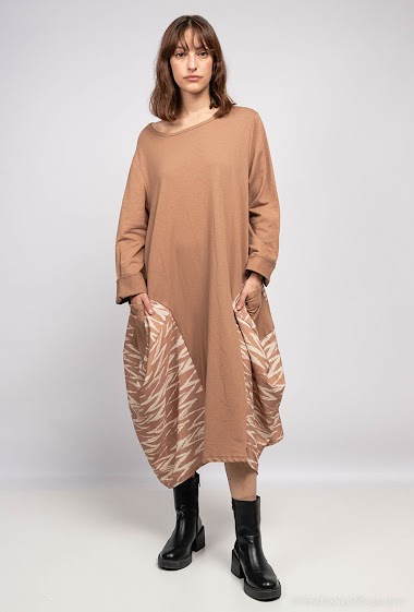 Wholesaler Emma Dore - Sweatshirt dress with pocket