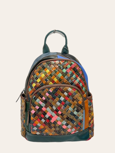 Wholesaler Emma Dore (Sacs) - Multicolor leather backpack