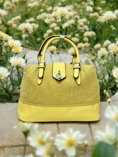 Wholesaler Emma Dore (Sacs) - Bi-material handbag with padlock