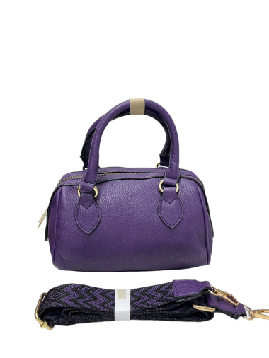 Wholesaler Emma Dore (Sacs) - Plain color handbag, fabric shoulder strap