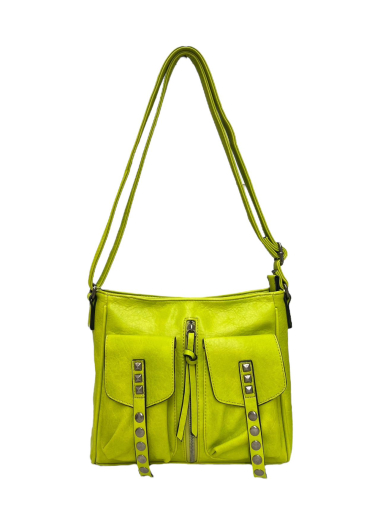 Wholesaler Emma Dore (Sacs) - Shoulder bag, double pocket with stud on the front