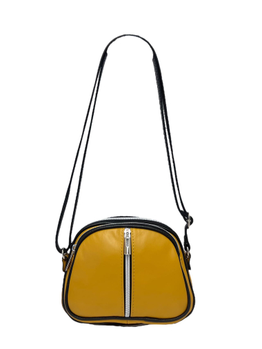 Wholesaler Emma Dore (Sacs) - Leather shoulder bag, three compartments