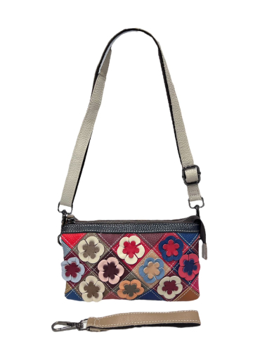 Wholesaler Emma Dore (Sacs) - Floral leather shoulder bag