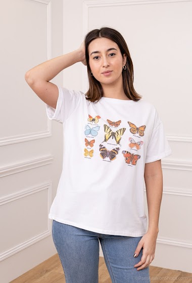 Großhändler Emma Dore - T-shirt with print and strass