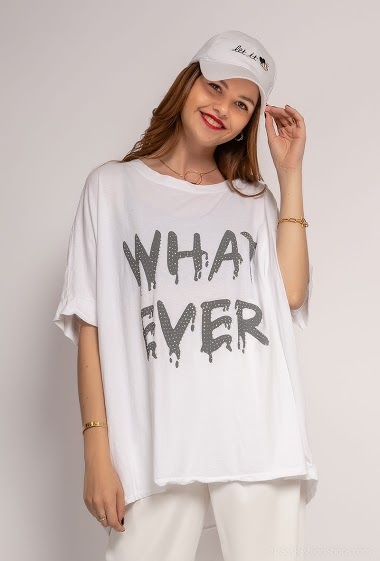 Wholesaler Emma Dore - T-shirt with print WHAT EVER