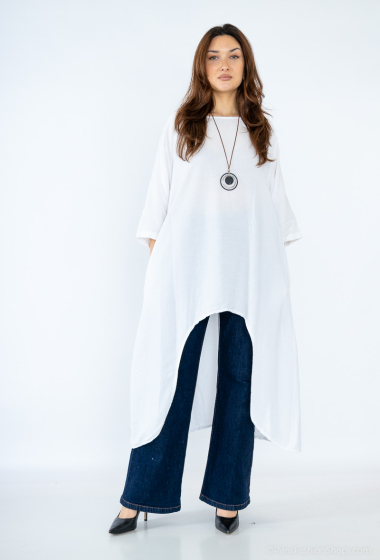 Wholesaler Emma Dore - Asymmetrical tunic, three-quarter sleeve