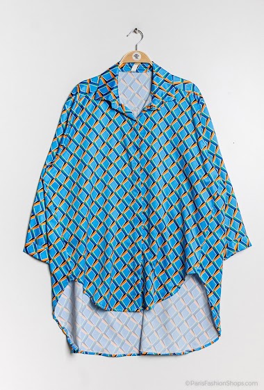 Grossiste Emma Dore - Tunique boutonnée à motif géométrique