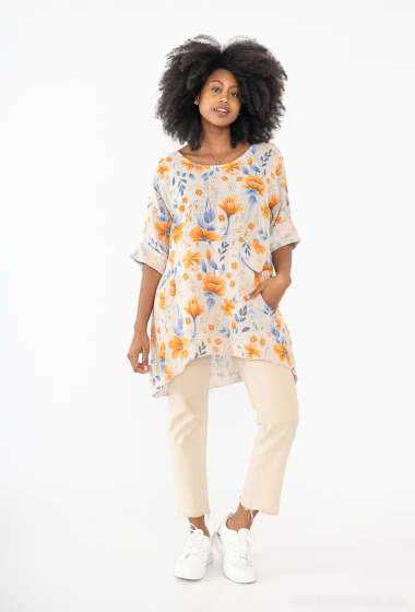 Wholesaler Emma Dore - Floral tunic with pocket