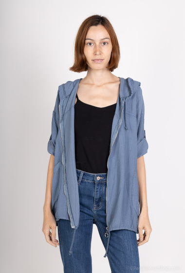 Wholesaler Emma Dore - Cotton hooded jacket with drawstring
