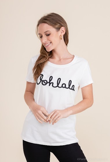 Wholesaler Emma & Ella - Round neck t-shirt with embrodery