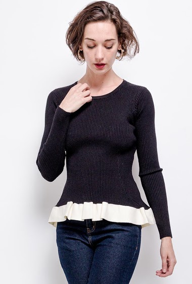 Großhändler ENZORIA - Taillierter Pullover
