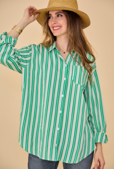 Wholesaler ESCANDELLE Paris - Oversized striped shirt