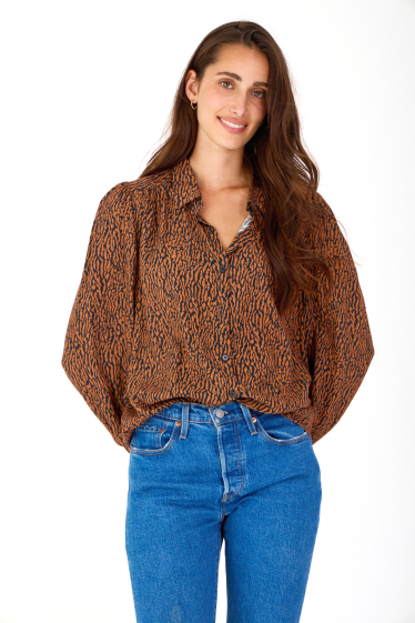Wholesaler ESCANDELLE Paris - Lightweight shirt with Print terra pattern - AUDE