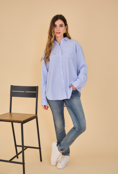 Wholesaler ESCANDELLE Paris - Long sleeve shirt with rhinestones