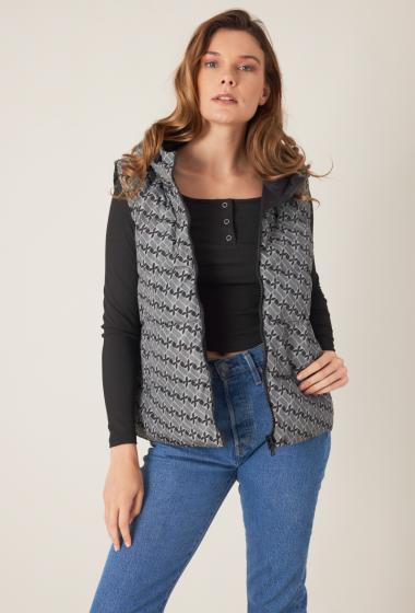 Wholesaler ESCANDELLE Paris - Short reversible sleeveless down jacket