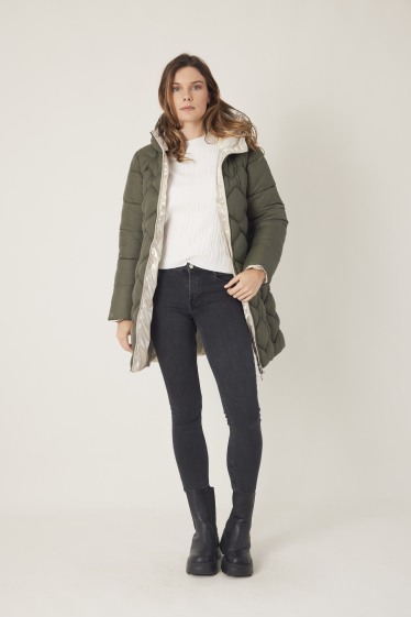 Wholesaler ESCANDELLE Paris Grande Taille - Mid-length reversible quilted down jacket