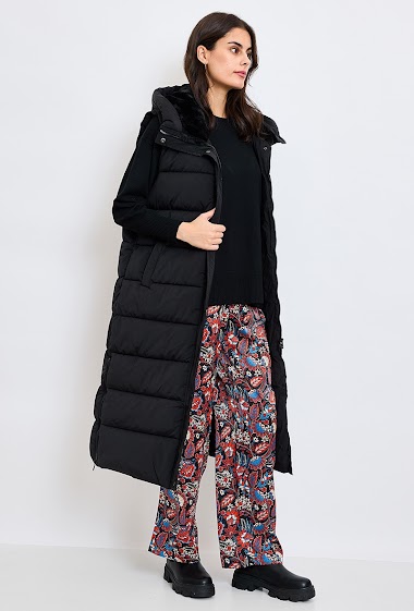 Wholesaler ESCANDELLE Paris - Long sleeveless puffer jacket