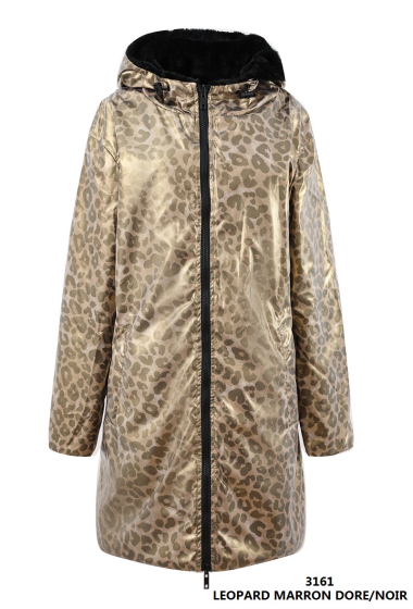 Wholesaler ESCANDELLE Paris Grande Taille - Reversible faux fur patterned parka