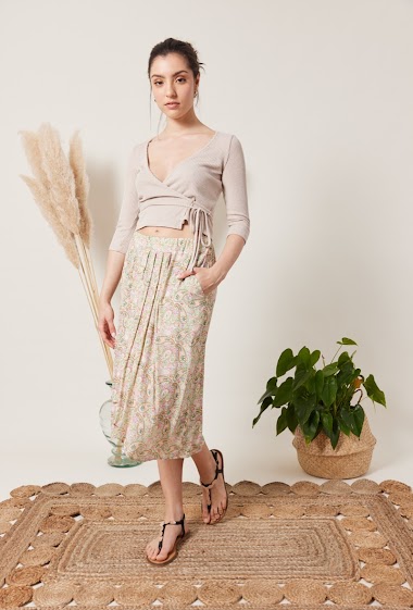Wholesaler ESCANDELLE Paris - Asymmetrical fluid skirt