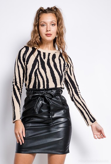 Wholesaler ESCANDELLE Paris - Mini faux leather skirt