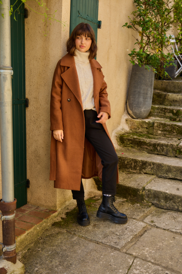 Wholesaler ESCANDELLE Paris - Long wool coat