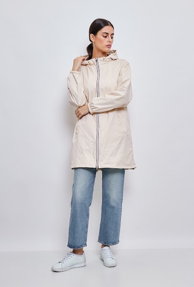 Reversible parka with hood
