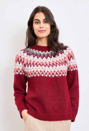 Wholesaler ESCANDELLE Paris - Jacquard sweater round neck