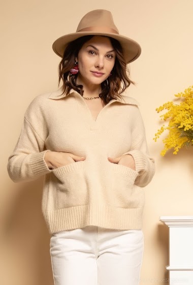 Wholesaler ESCANDELLE Paris - V- neck sweater