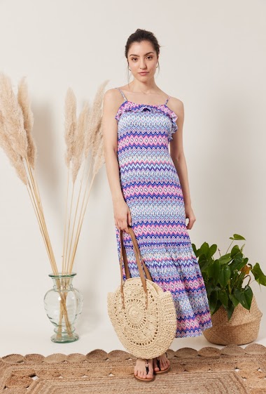 Wholesaler Escandelle - Long dress with thin straps