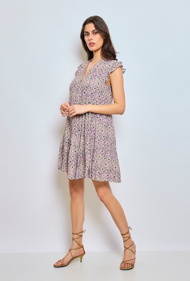 Wholesaler ESCANDELLE Paris - Short printed Dress