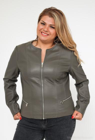 Wholesaler ESCANDELLE Paris Grande Taille - Plus Size Faux Leather Jacket