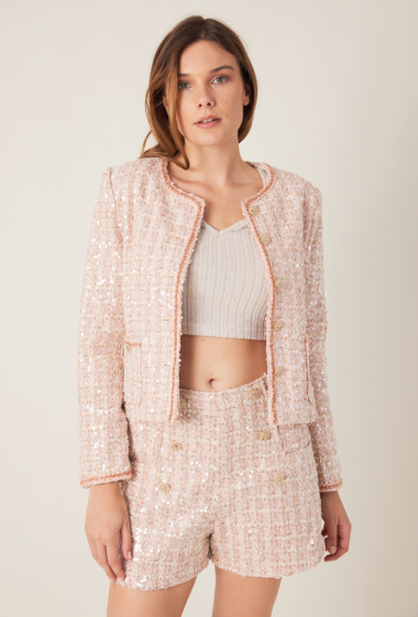 Wholesaler Escandelle - Lily Sequined Tweed Jacket
