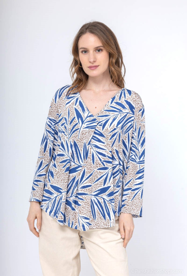Wholesaler Esperance - Printed blouse with pleat