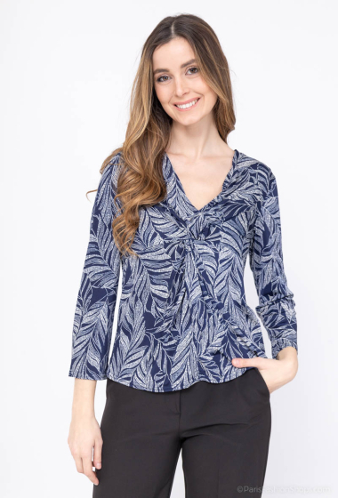 Wholesaler Esperance - Draped printed blouse