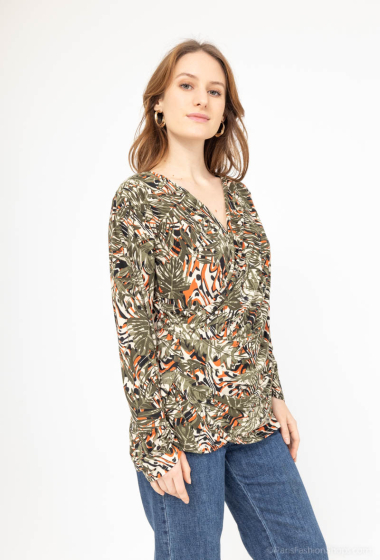 Wholesaler Esperance - Printed draped blouse