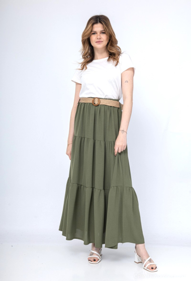 Wholesaler Esperance - Long flowing skirt with belt