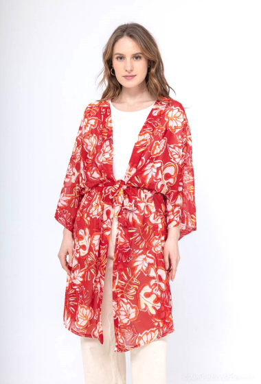 Grossiste Esperance - Kimono à imprimé feuilles