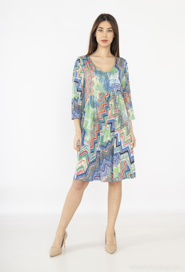 Wholesaler Esperance - Flowy printed dress with pockets