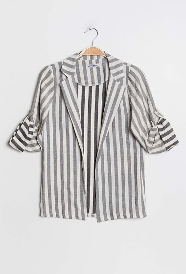 Großhändler Estee Brown - Striped blazer in cotton