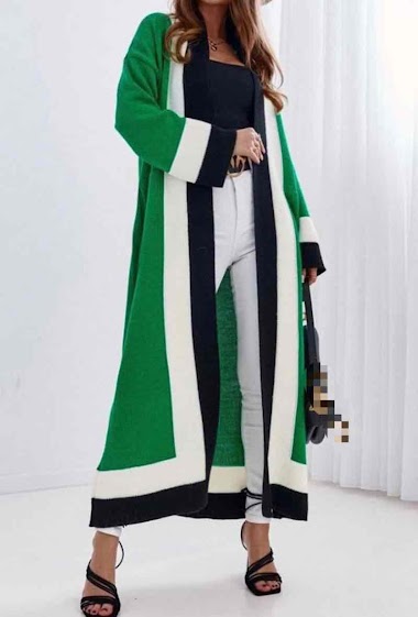 Wholesaler Estee Brown - Cardigan with colorblock stripes