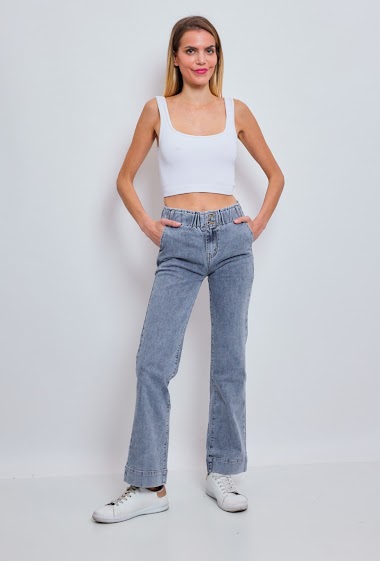 Wholesaler Estee Brown - Bootcut jeans with elastic waistband
