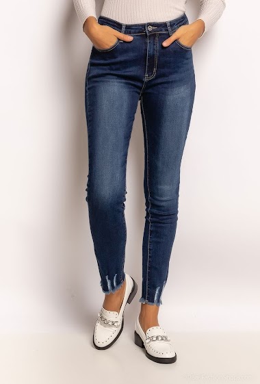 Großhändler Estee Brown - Worn-out skinny jeans with raw edges