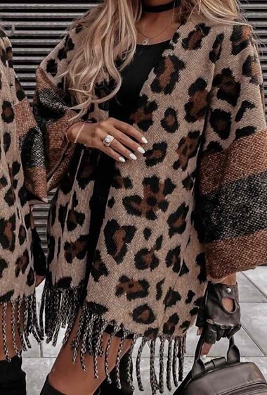 Mayorista Estee Brown - Abrigo capa leopardo