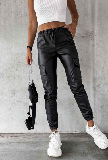 Wholesaler Estee Brown - Fake leather Cargo pants