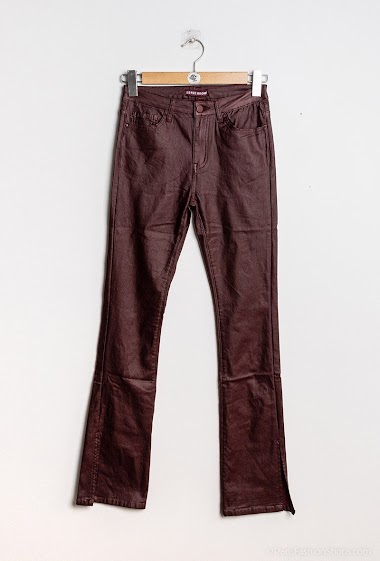 Wholesaler Estee Brown - Faux leather pants with slit