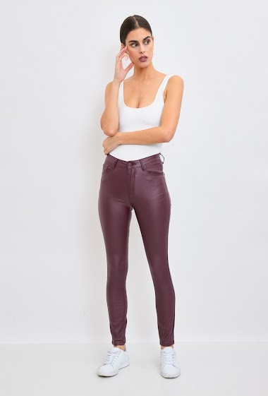 Wholesaler Estee Brown - Skinny coated pants fleece lining