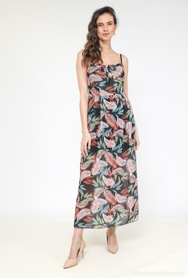 Großhändler Estee Brown - Maxi dress with tropical print