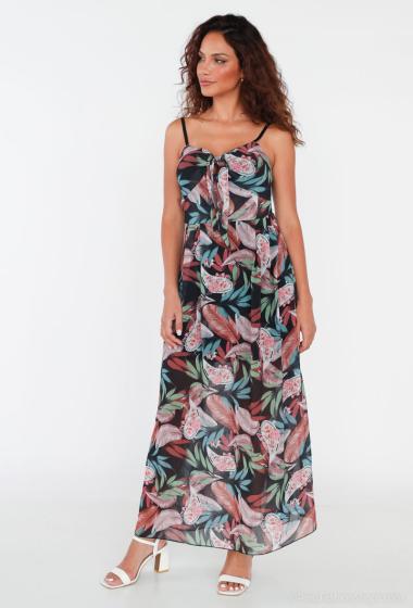 Großhändler Estee Brown - Langes Kleid mit tropischem Print