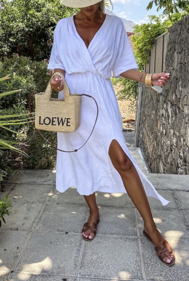 Grossiste Estee Brown - Robe longue en gaze de coton